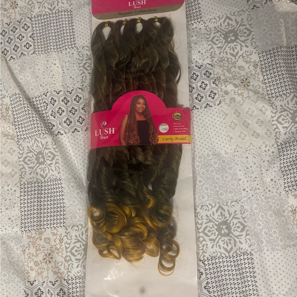 Lush Curly Brush Hair Extensions - Black and Gold